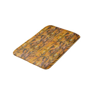 Tapis De Bain Vintage Golden Harvest Textile Motif