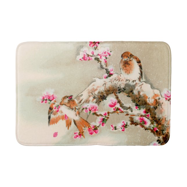 Tapis De Bain Vintage japonais sur une branche (Devant)