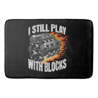 Tapis De Bain Vintage Mechanic Garage Car Engine I Still Play Wi
