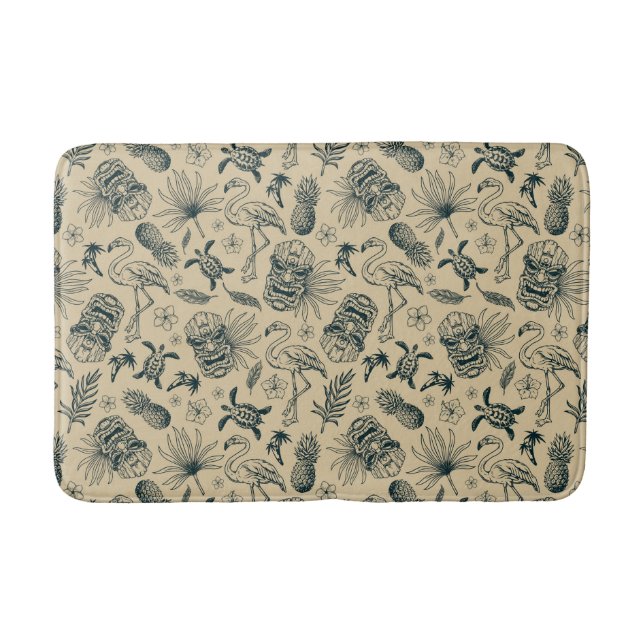 Tapis De Bain Vintage Motif tropical (Devant)