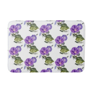 Tapis De Bain Vintage Purple Morning Glory
