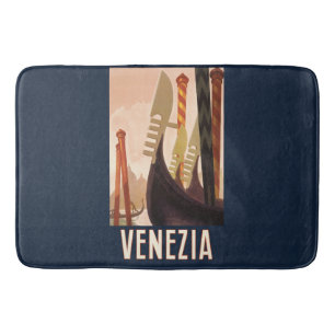 Tapis De Bain Vintage Venice Italie Gondola Travel