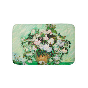 Tapis De Bain Vintage Vincent Van Gogh Roses (1890)