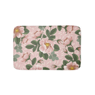 Tapis De Bain Vintages Roses sauvages : Arrière - plan floral