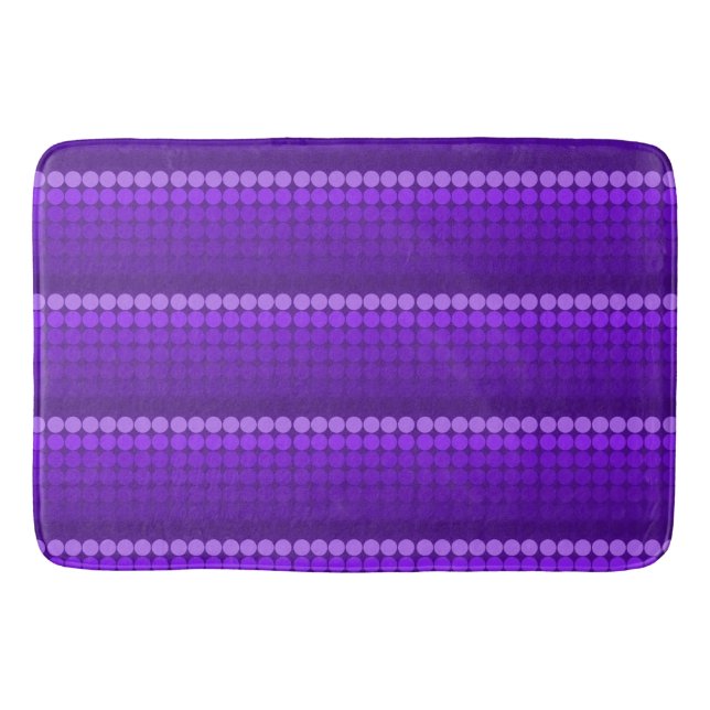 Tapis De Bain violet à lilas points cercles modernité du milieu  (Devant)