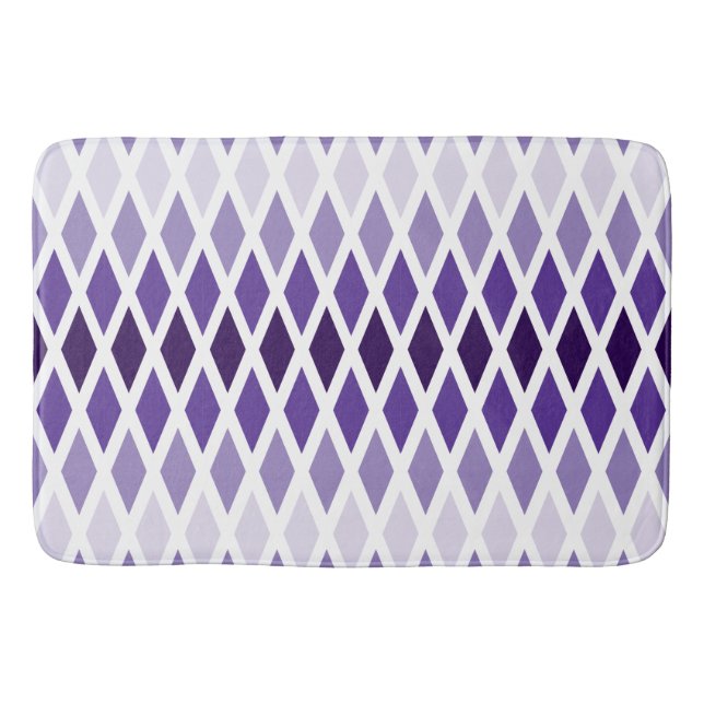 Tapis De Bain Violet Diamant Ombre (Devant)