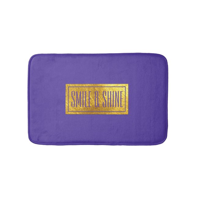 Tapis de bain violet et or riche (Devant)