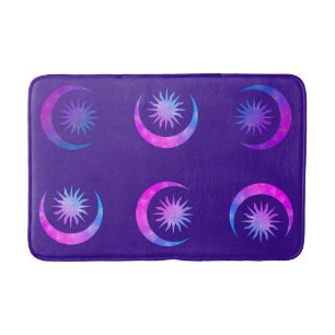 Tapis De Bain Violet Indigo Purple Moon & Sun Zen Chambre