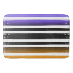 Tapis De Bain Violet Noir Orange Pinceau Peinture Halloween