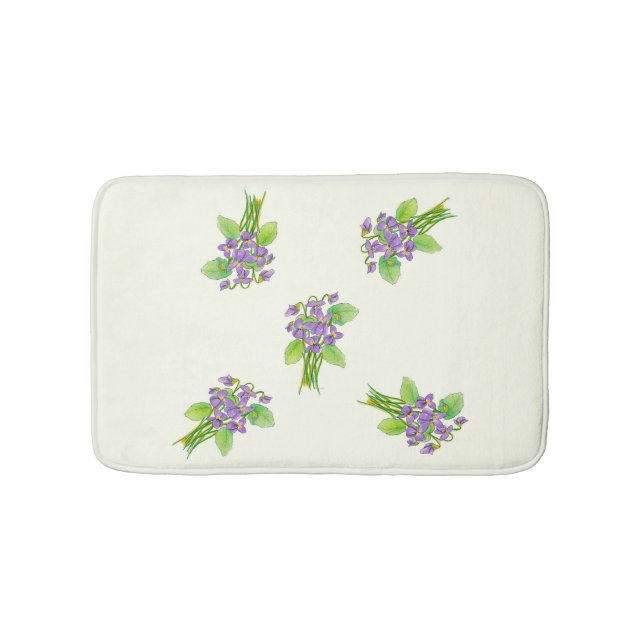 Tapis De Bain Violets sauvages Mat de bain (Devant)