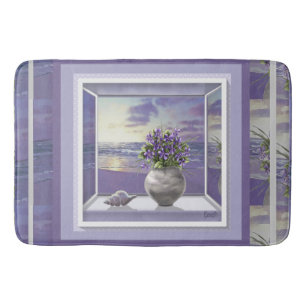 Tapis De Bain violettes dans un bocal de lune