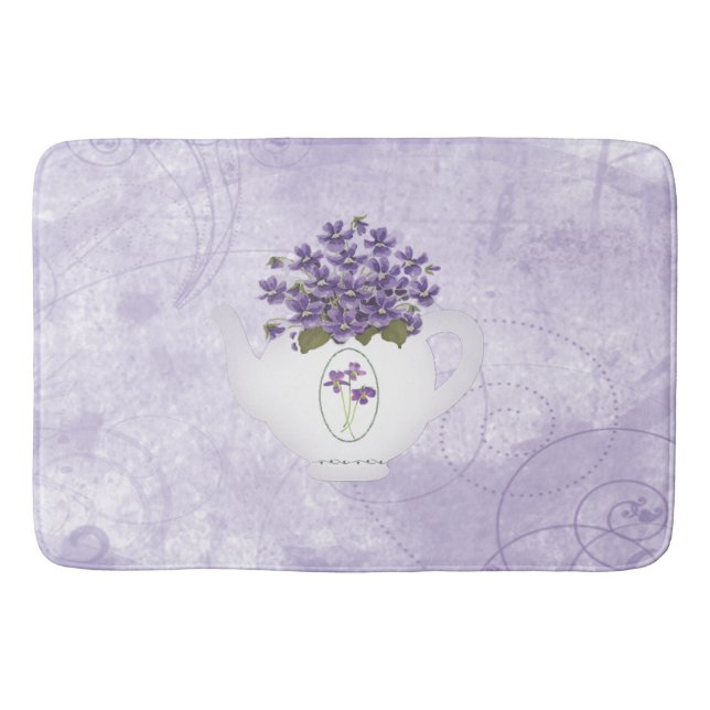 Tapis De Bain Violettes En Théâtre (Devant)