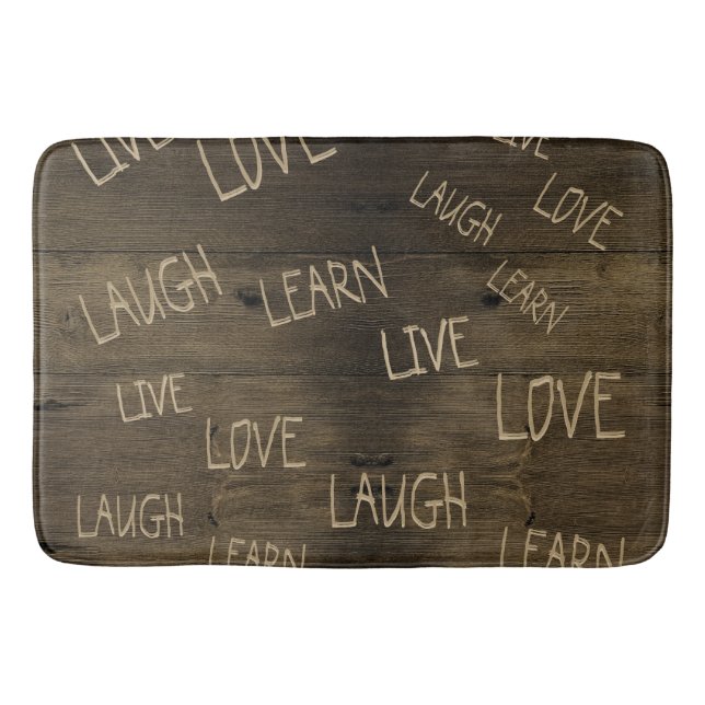 Tapis De Bain Vis, Amour, Rire, Apprendre (Devant)