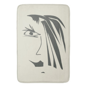 Tapis De Bain Visage Abstrait.