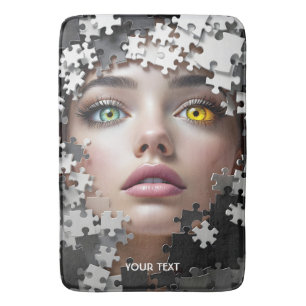 Tapis De Bain Visage de fille de puzzle fantaisie mignon