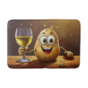 Tapis De Bain Visage de pomme de terre heureux