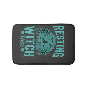 Tapis De Bain Visage de sorcière au repos Design de sorcière d'H