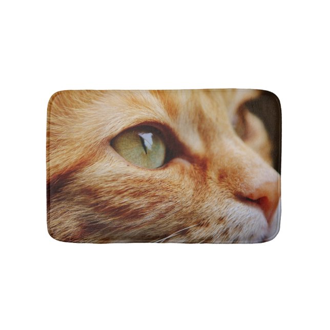 Tapis De Bain Visage déterminé d'un chat de gingembre (Devant)