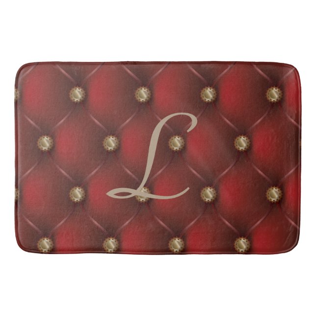 Tapis De Bain Vitesses rouges d'or de motif de coussin de (Devant)
