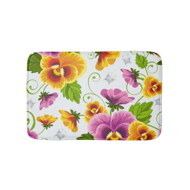 Tapis De Bain Vivid fleurs de pansement (Devant)
