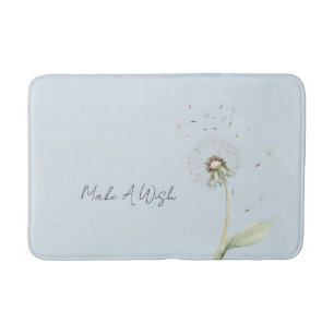 Tapis De Bain Vœu de Fleur de Pissenlit Bleu