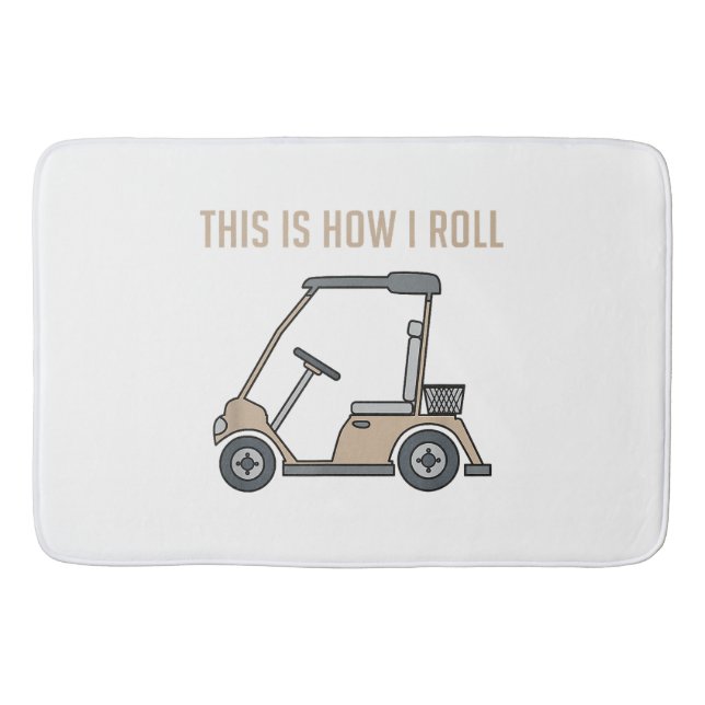 Tapis De Bain Voici comment je roule Golf Panier Funny Golfers (Devant)