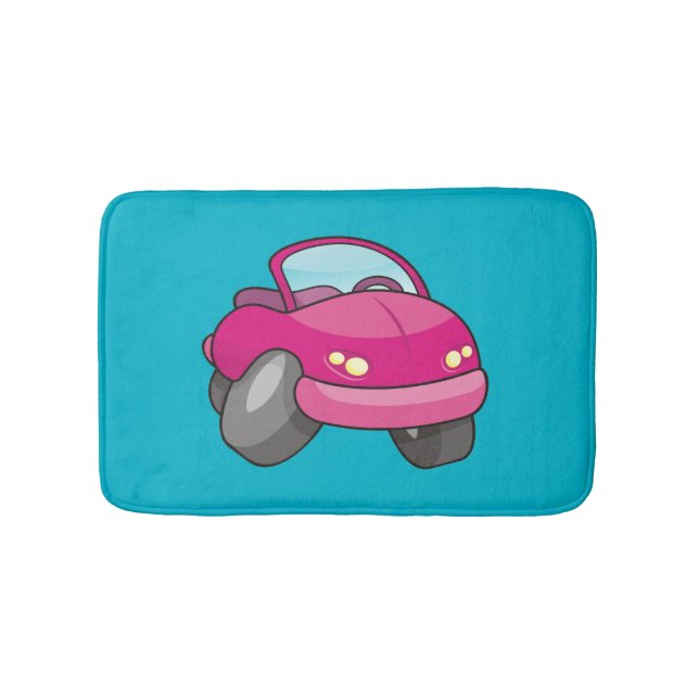 Tapis De Bain Voiture Carton Rose (Devant)
