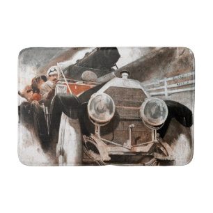 Tapis De Bain Voiture contre le train par William Harnden