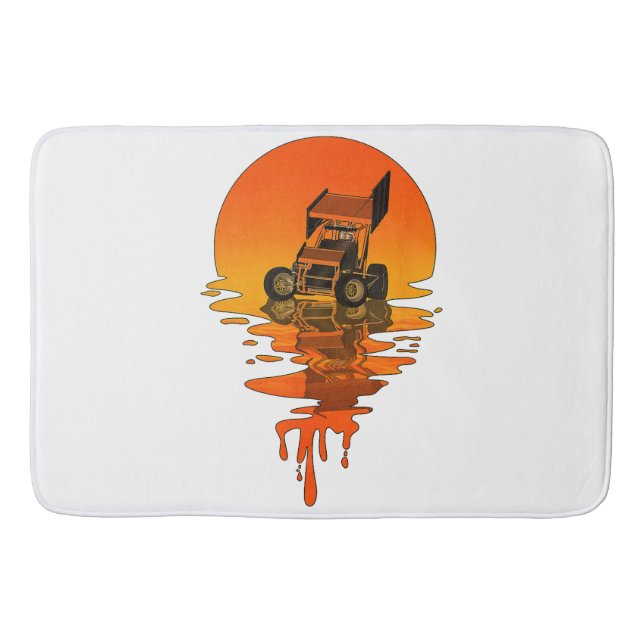 Tapis De Bain Voiture vintage Retro Style Sprint (Devant)