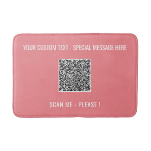 Tapis De Bain Votre code QR et votre maillot de bain de texte pe