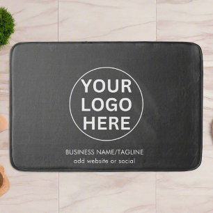 Tapis De Bain Votre logo ici l Clean Grey Branded Business Hotel