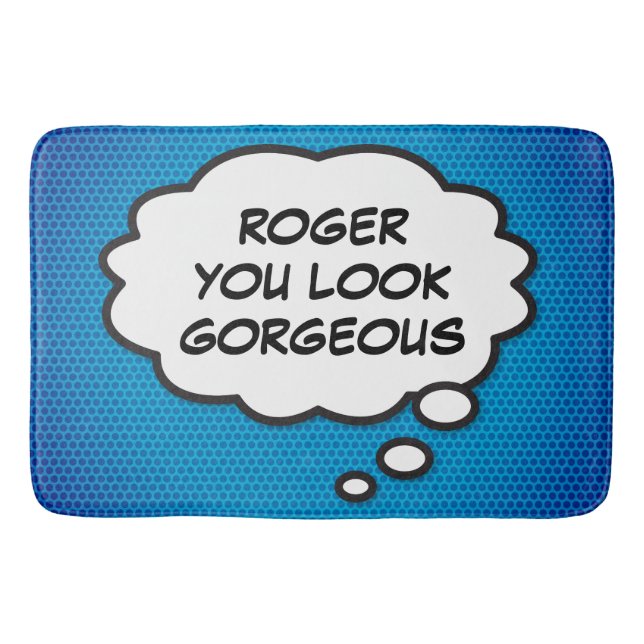 Tapis De Bain VOUS REGARDEZ GORGEOUS Fun Retro Comic Book Pop Ar (Devant)