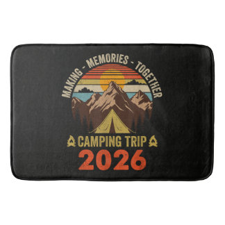 Tapis De Bain Voyage de camping familial au coucher du soleil ré