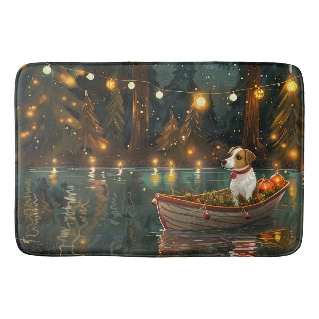 Tapis De Bain Voyage de Noël de Jack Russell (Devant)