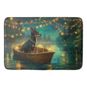 Tapis De Bain Voyage de Noël de l'Australian Kelpie