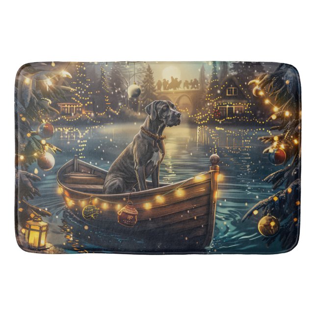 Tapis De Bain Voyage de Noël du Grand Danois (Devant)