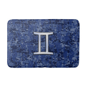 Tapis De Bain Voyage Gemini : Camouflage numérique bleu marine