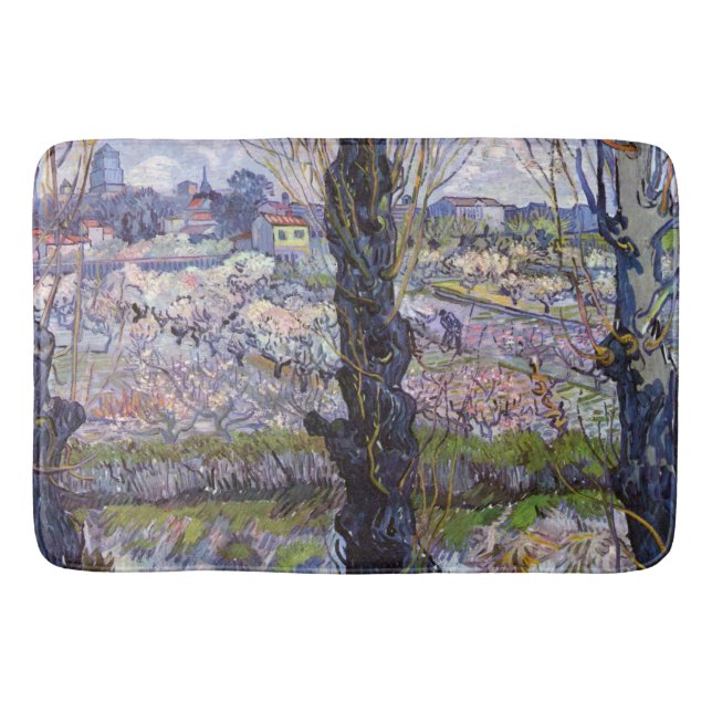 Tapis De Bain Vue de Arles Jardin Fleuri de Van Gogh (Devant)