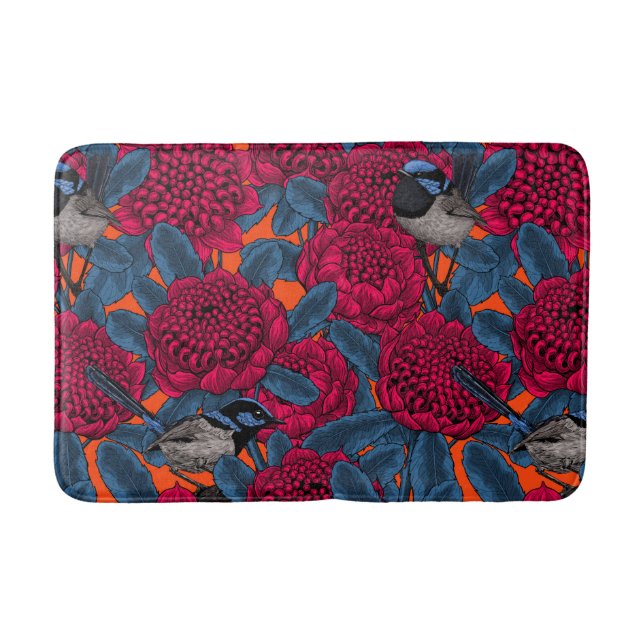 Tapis De Bain Waratah rouge et brunes (Devant)