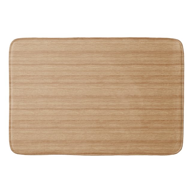 Tapis De Bain Warm Light Wood Grain Texture with Natural Flow (Devant)