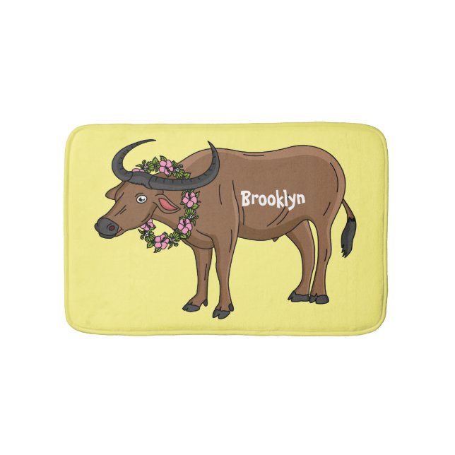 Tapis De Bain Water buffalo with flowers (Devant)