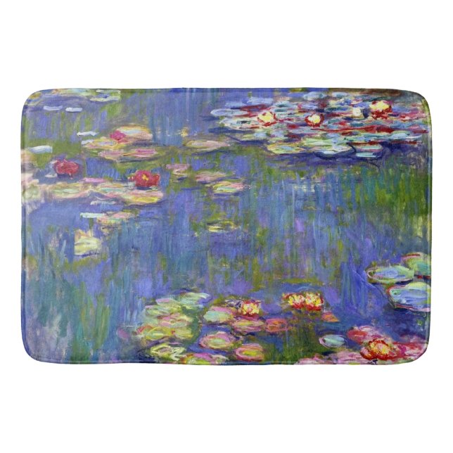 Tapis De Bain Water Lily Pond Claude Monet Art Art (Devant)