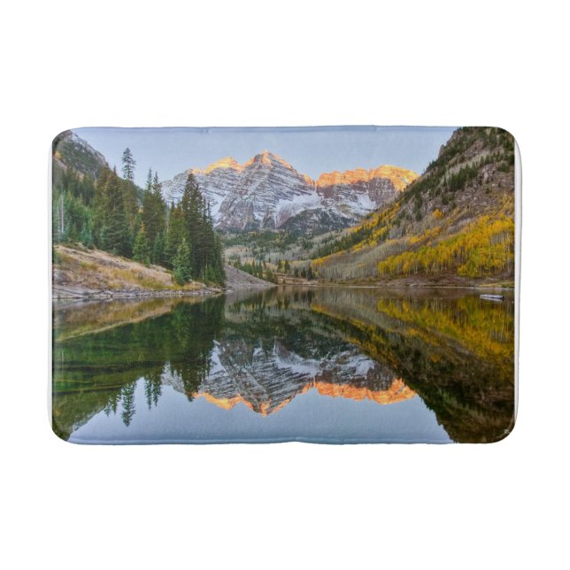 Tapis De Bain Water | Maroon Bells Lake Aspen Trees (Devant)