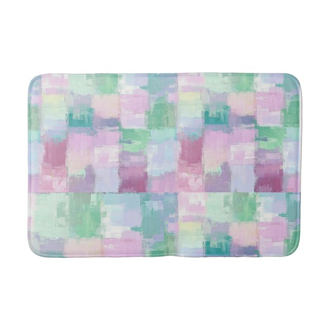 Tapis De Bain Watercolor Purple Floral  (Devant)