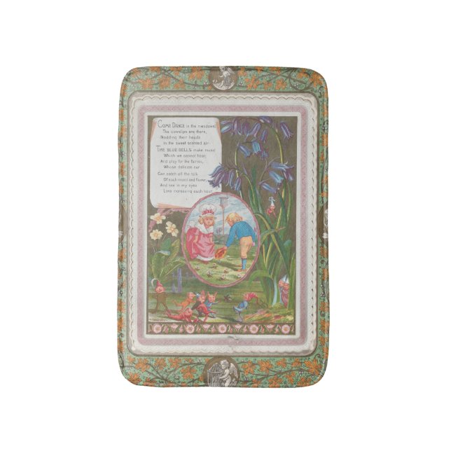 Tapis De Bain Whimsical Cute Antique Valentine, Kate Greenway (Devant (Vertical))