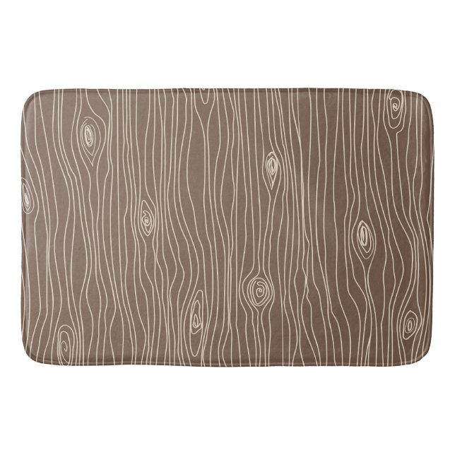 Tapis De Bain Whimsical Rustic Wood Grain Forêt de bois (Devant)