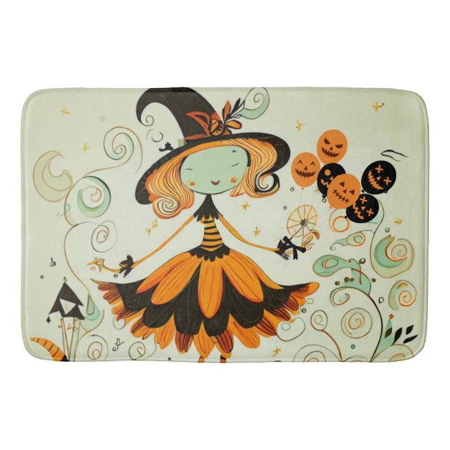 Tapis De Bain whimsical/sorcière/citrouille/chute (Devant)