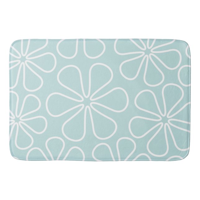 Tapis De Bain White on Duck Egg Blue (Devant)