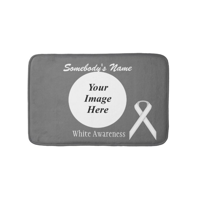 Tapis De Bain White Standard Ribbon Tmpl par Kenneth Yoncich (Devant)