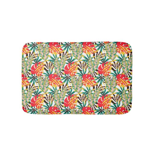 Tapis De Bain Wild Tropical Palm Leaves (Devant)